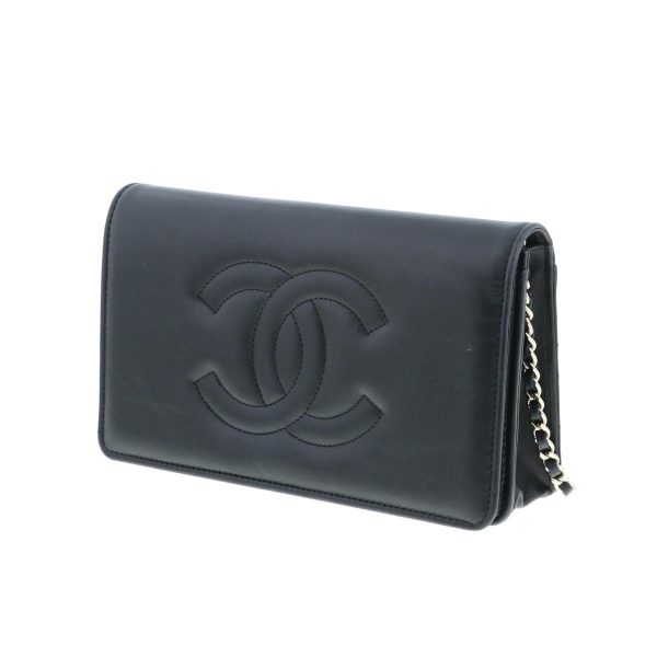 1240004027115 2 Chanel Chain Wallet Black