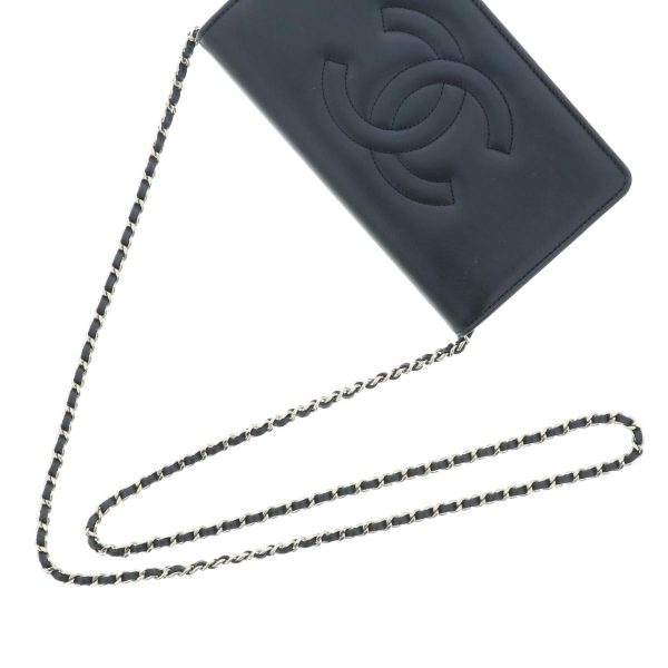 1240004027115 5 Chanel Chain Wallet Black