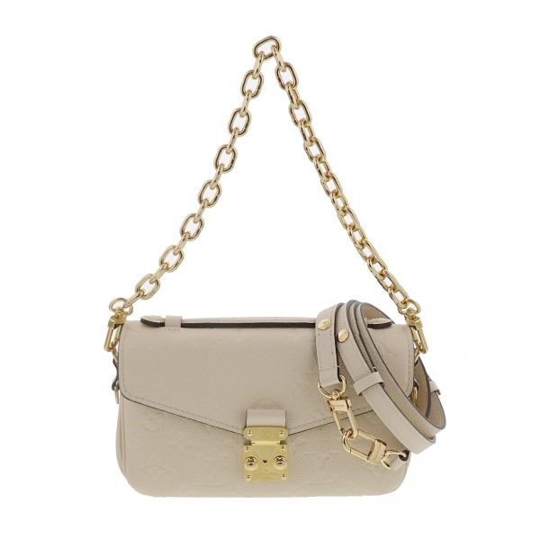 1240004030484 1 Louis Vuitton Pochette Shoulder Bag Monogram Empreinte White