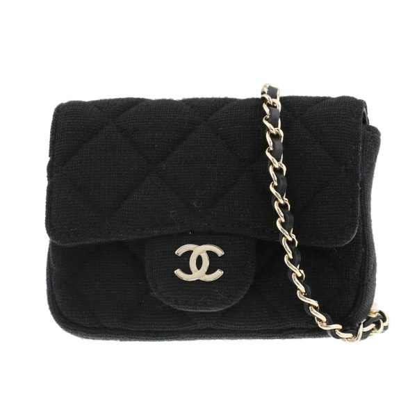 1240004030683 1 Chanel Mini Mattress Leather Messenger Bag Black