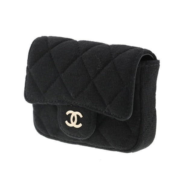 1240004030683 2 Chanel Mini Mattress Leather Messenger Bag Black