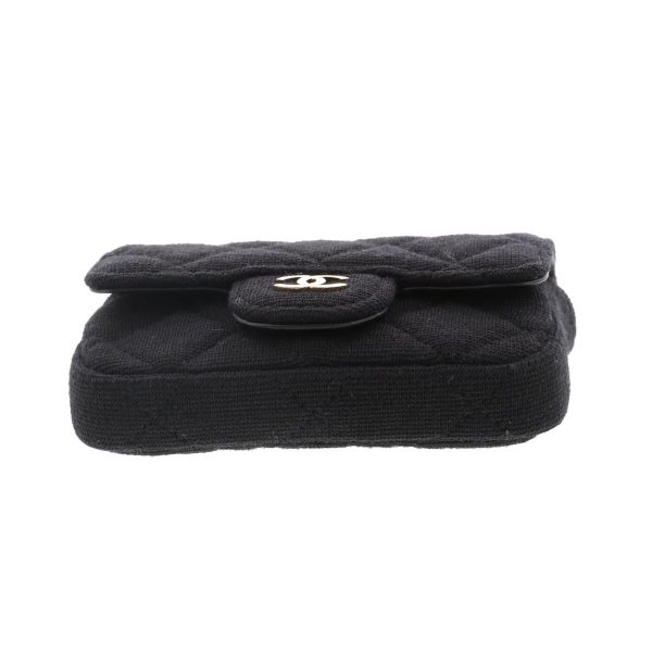 1240004030683 4 Chanel Mini Mattress Leather Messenger Bag Black