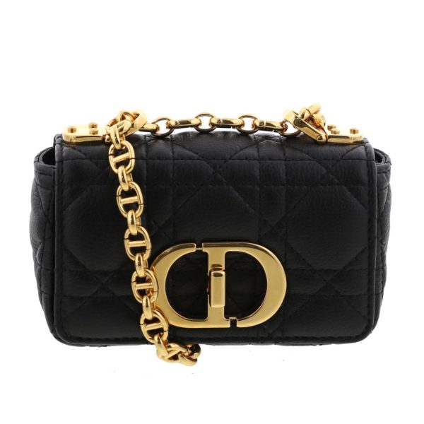 1240005021871 1 Dior Caro Microbag Shoulder Bag Canage Black