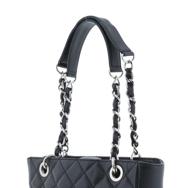 1240005024212 4 Chanel PST Cabiaskin Tote Bag Black