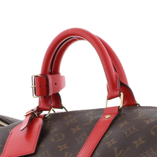 1240005026342 3 Louis Vuitton Keypole Bandolier 50 Boston Bag Red