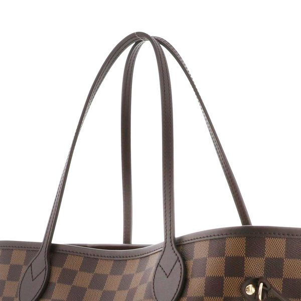 1240005026902 3 Louis Vuitton Neverfull MM Tote Bag Damier Ebene Brown