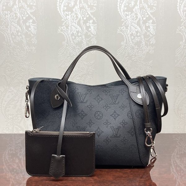 1240007010757 1 Louis Vuitton Hina PM Handbag Mahina Noir Black