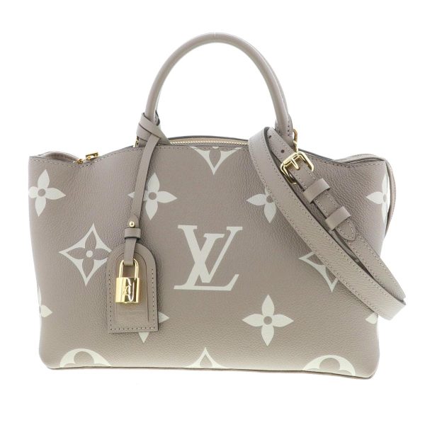 1240007022547 1 Louis Vuitton Petit Sac Plat Handbag Monogram Empreinte Beige