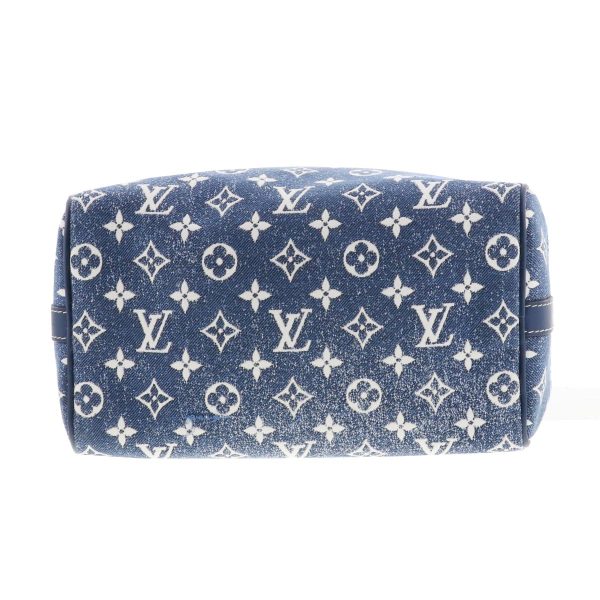 1240007024308 5 Louis Vuitton Speedy Bandolier 25 Boston Bag Denim Blue