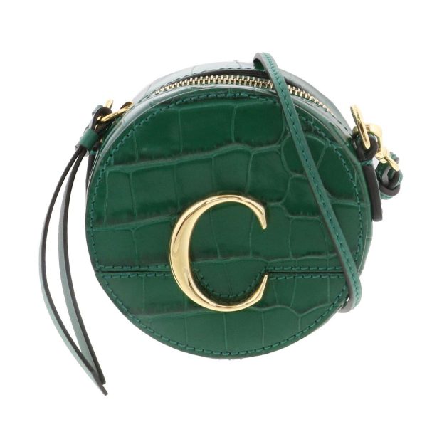 1240007026636 1 Chloe Round Mini Shoulder Bag Green