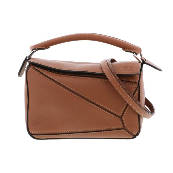 1240007027310 1 Loewe Puzzle Mini Hand Bag Brown