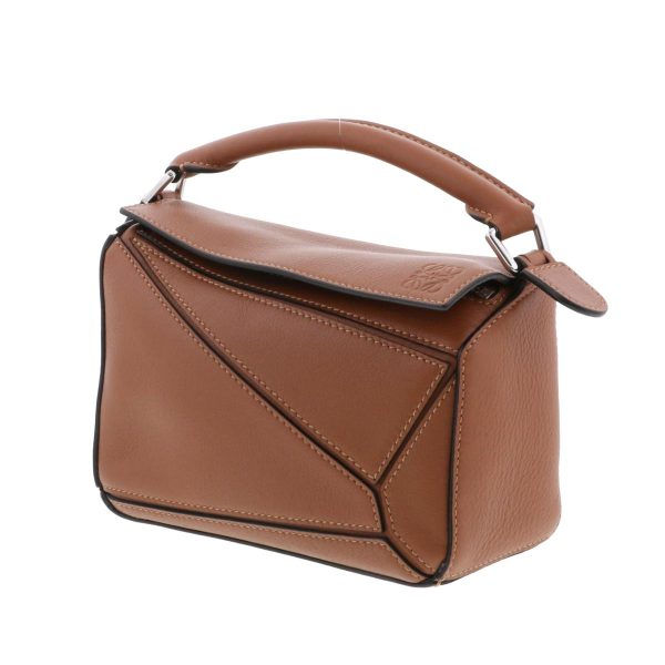 1240007027310 2 Loewe Puzzle Mini Hand Bag Brown