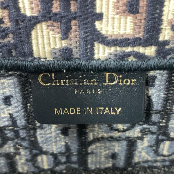 1240007027585 9 Christian Dior Book Tote Medium Bag Oblique Navy