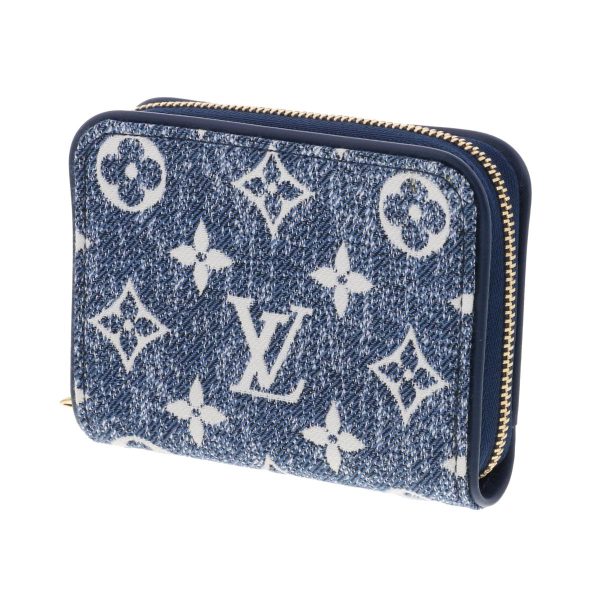 1240009004024 2 Louis Vuitton Zippy Coin Purse Monogram Denim Indigo