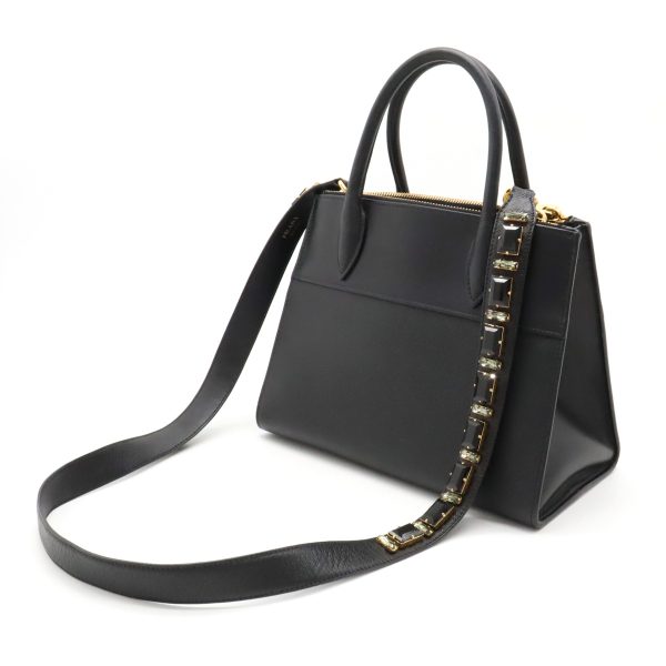 12410425 2 Prada Paradigm Leather Handbag Black