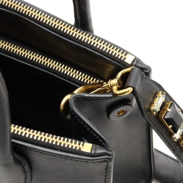 12410425 7 Prada Paradigm Leather Handbag Black