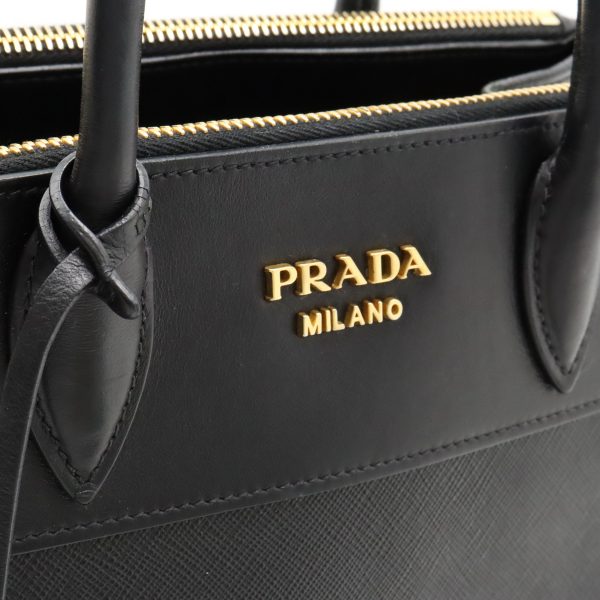 12410425 9 Prada Paradigm Leather Handbag Black