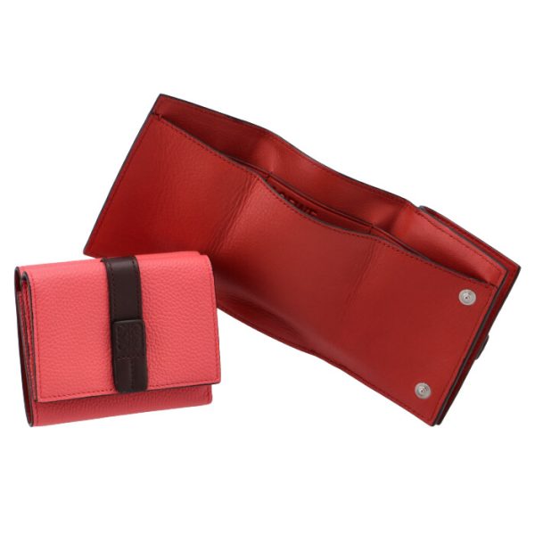 12412ab4100516435 Loewe Trifold Mini Wallet Pink