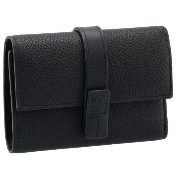 12412s8600511100 Loewe Trifold Small Vertical Wallet Black