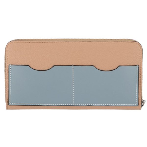 12412u0300517585 2 Loewe Zip Around Long Wallet Powder Stone Blue Beige