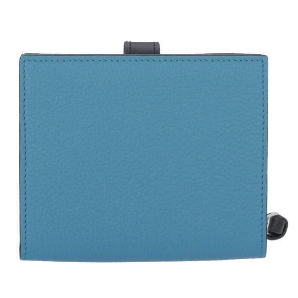 12412z4400514977 2 Loewe Bifold Mini Compact Zip Wallet Blue