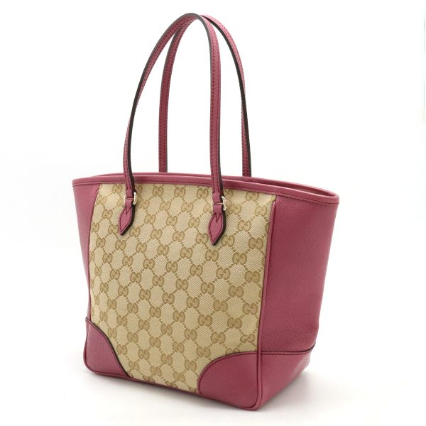 12420229 2 GUCCI Tote Bag GG Canvas Beige Pink