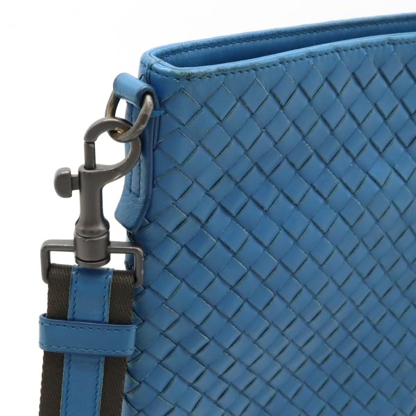 12420574 8 Bottega Veneta Intrecciato Leather Shoulder Bag Blue