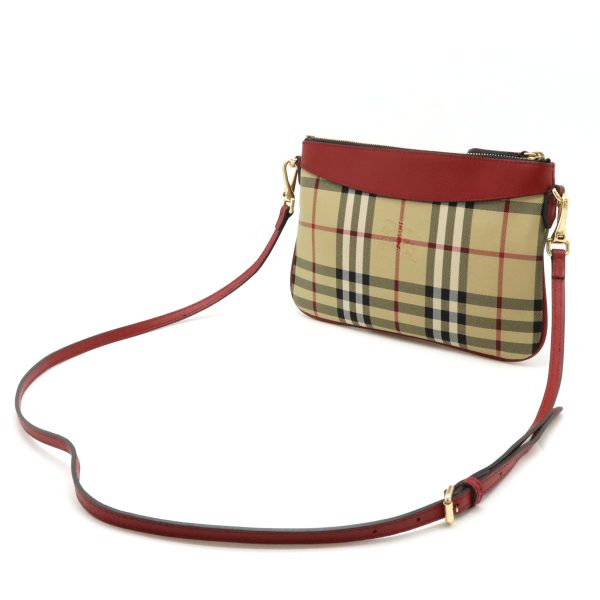 12420764 2 Burberry Nova Check Pochette Leather Shoulder Bag Beige