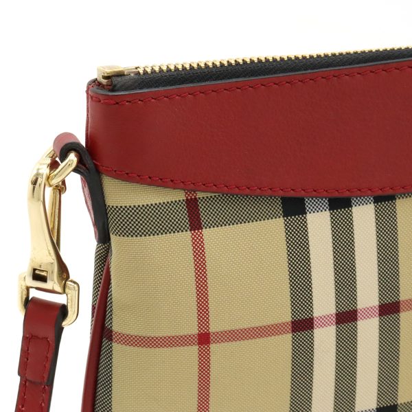 12420764 6 Burberry Nova Check Pochette Leather Shoulder Bag Beige