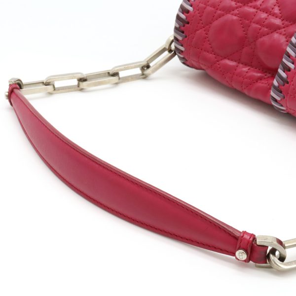 12430531 4 Christian Dior New Rock Cannage Chain Leather Shoulder Bag Pink