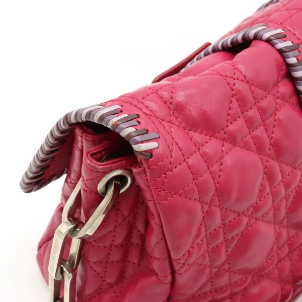 12430531 7 Christian Dior New Rock Cannage Chain Leather Shoulder Bag Pink