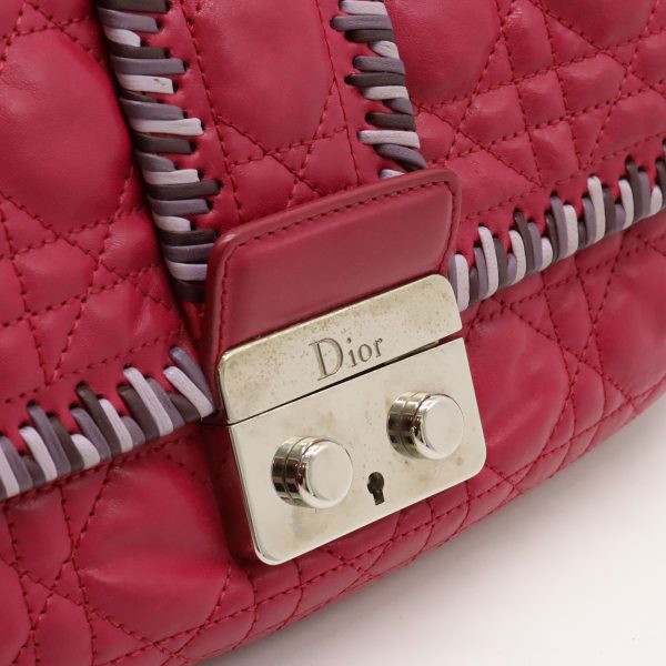 12430531 8 Christian Dior New Rock Cannage Chain Leather Shoulder Bag Pink