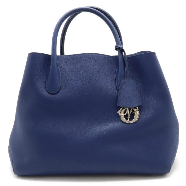 12440150 1 Christian Dior Open Bar Leather Tote Bag Blue