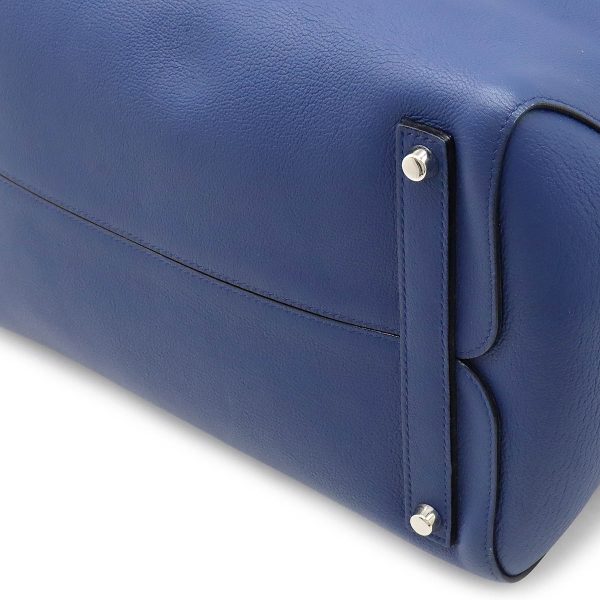 12440150 3 Christian Dior Open Bar Leather Tote Bag Blue