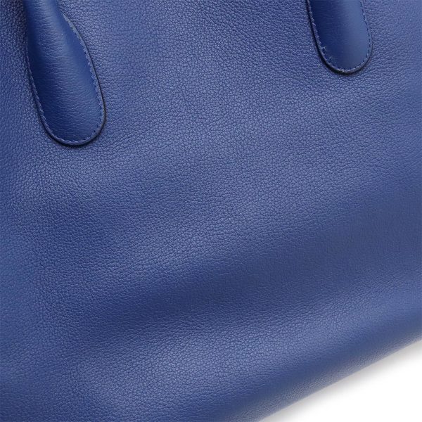 12440150 8 Christian Dior Open Bar Leather Tote Bag Blue