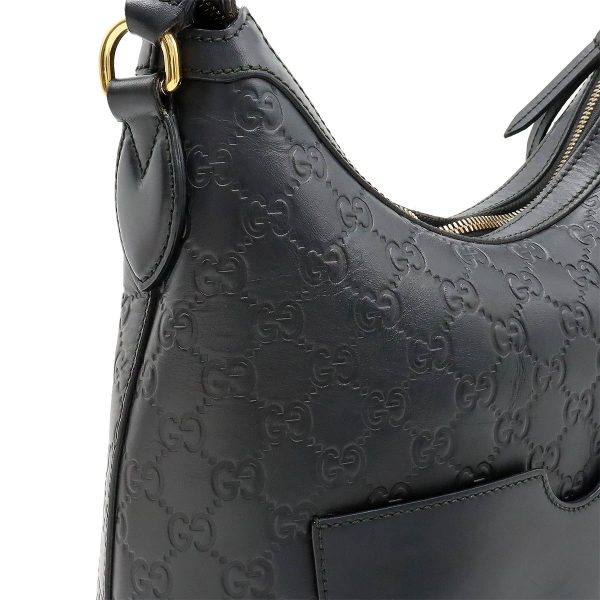 12440495 7 Gucci Guccisima Shoulder Bag Leather Black