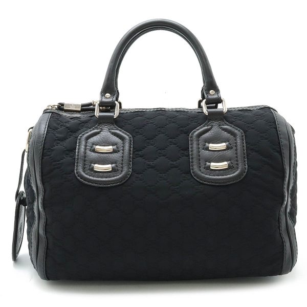 12440525 1 Gucci GG Handbag Boston Black Silver Hardware