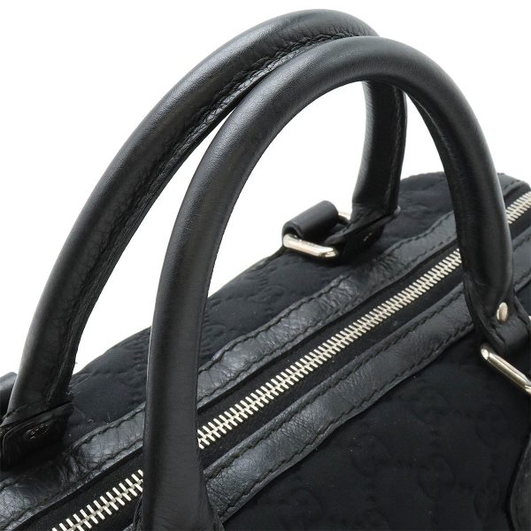 12440525 4 Gucci GG Handbag Boston Black Silver Hardware