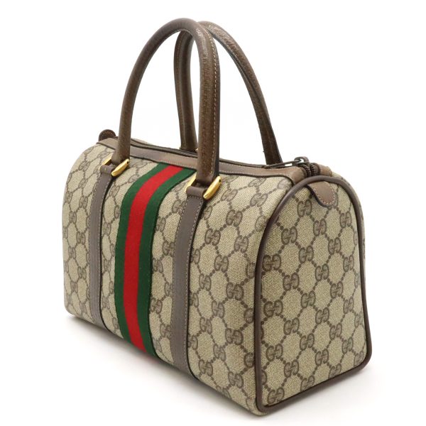 12440679 2 Gucci GG Mini Boston Handbag Khaki Beige Brown