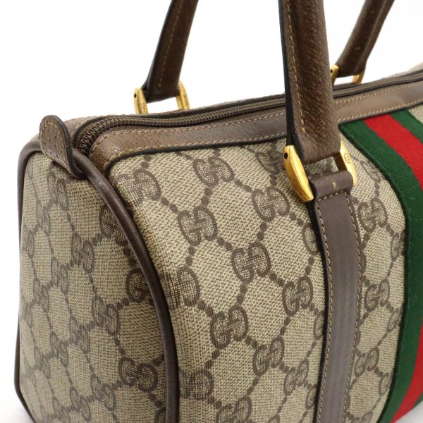 12440679 5 Gucci GG Mini Boston Handbag Khaki Beige Brown