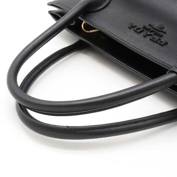 12440721 4 Prada Monochrome Bag Saffiano Leather Black