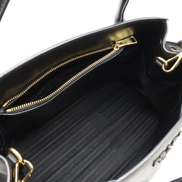 12440721 5 Prada Monochrome Bag Saffiano Leather Black