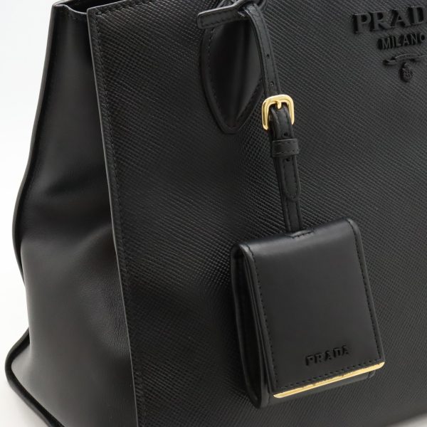 12440721 8 Prada Monochrome Bag Saffiano Leather Black