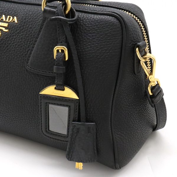 12440738 7 Prada Handbag Mini Boston Bag Crossbody Leather Nero Black