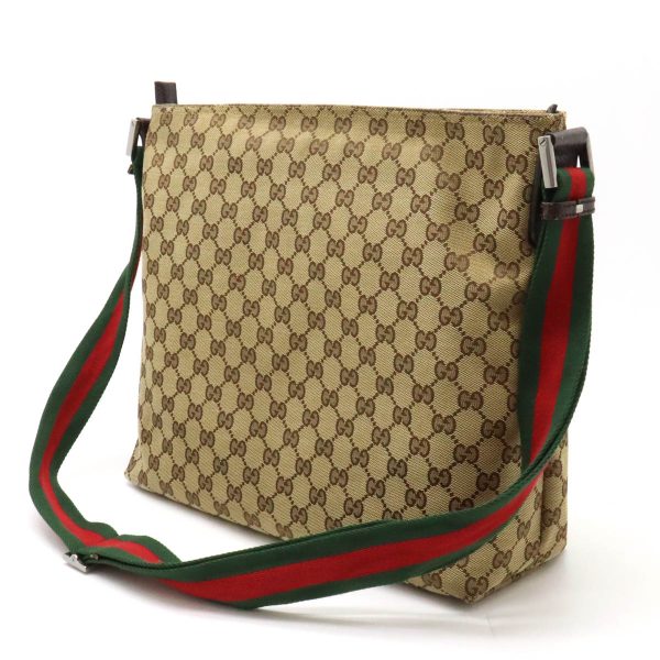 12440979 2 Gucci GG Canvas Shoulder Bag Khaki Beige Brown