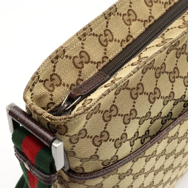 12440979 4 Gucci GG Canvas Shoulder Bag Khaki Beige Brown