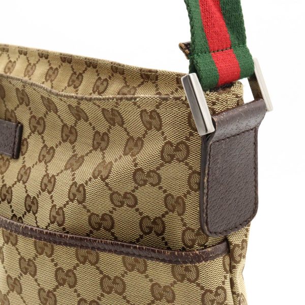 12440979 6 Gucci GG Canvas Shoulder Bag Khaki Beige Brown