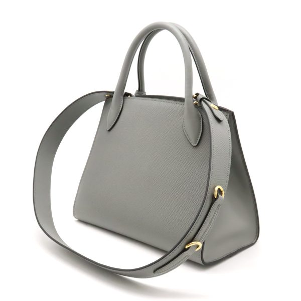 12450248 2 Prada Monochrome Small Bag Saffiano Leather Gray