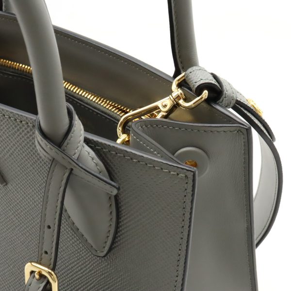 12450248 6 Prada Monochrome Small Bag Saffiano Leather Gray