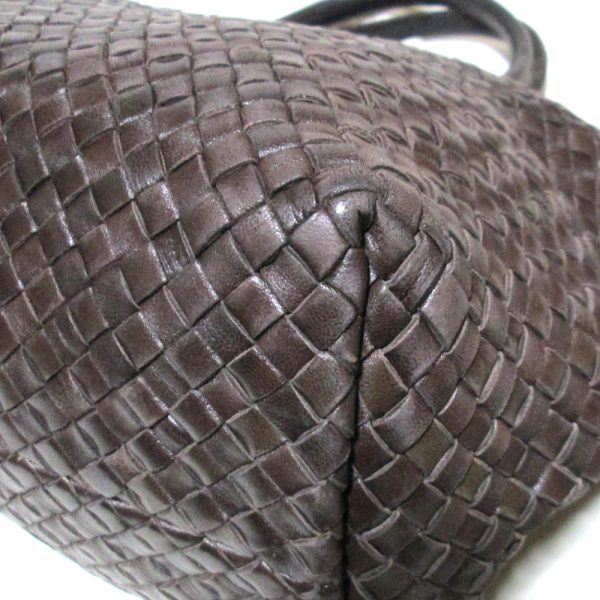 126998 3 Bottega Veneta Intrecciato Leather Tote Bag Brown